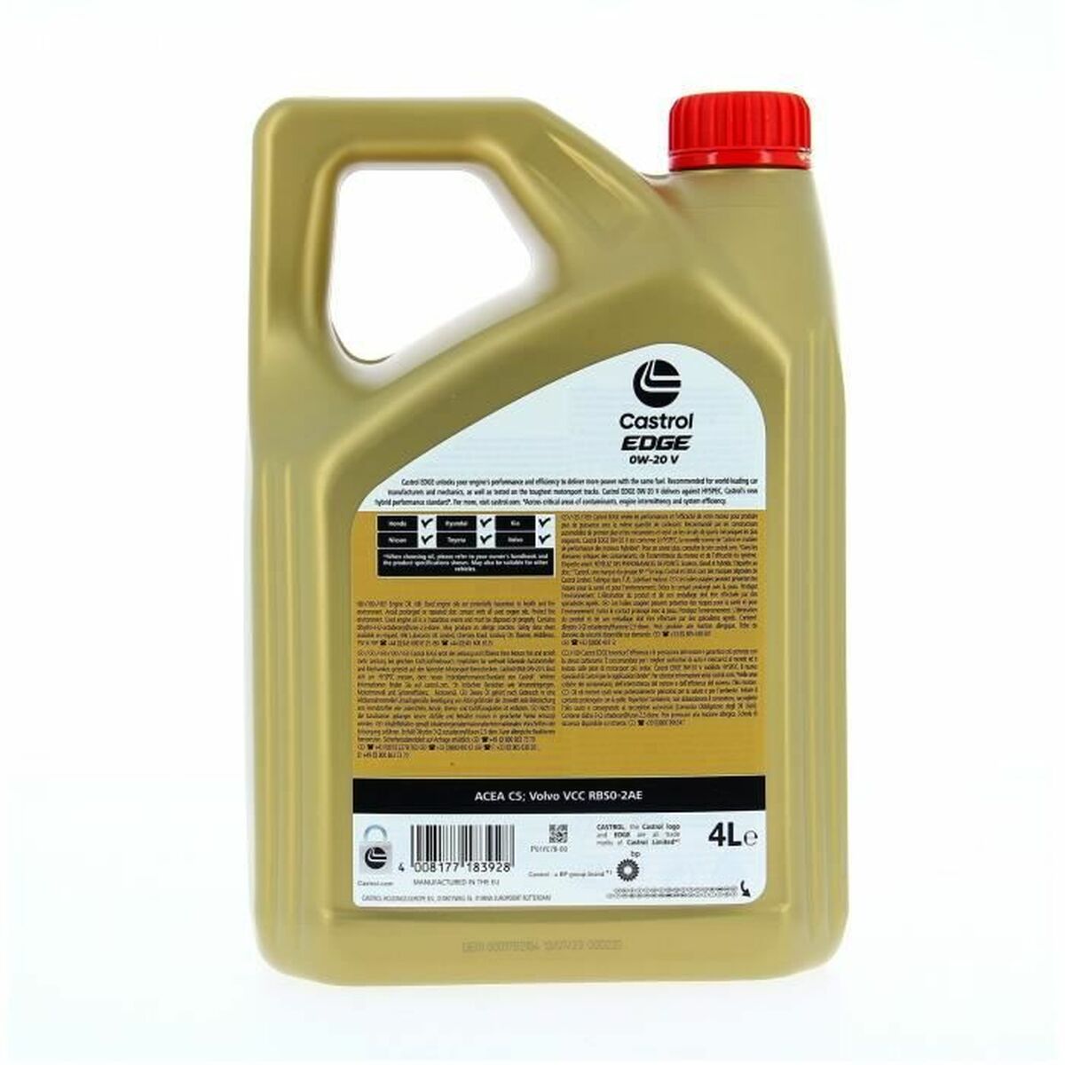 Motorolie Castrol EDGE Benzine/Diesel Hybrid 0W20 V 4L