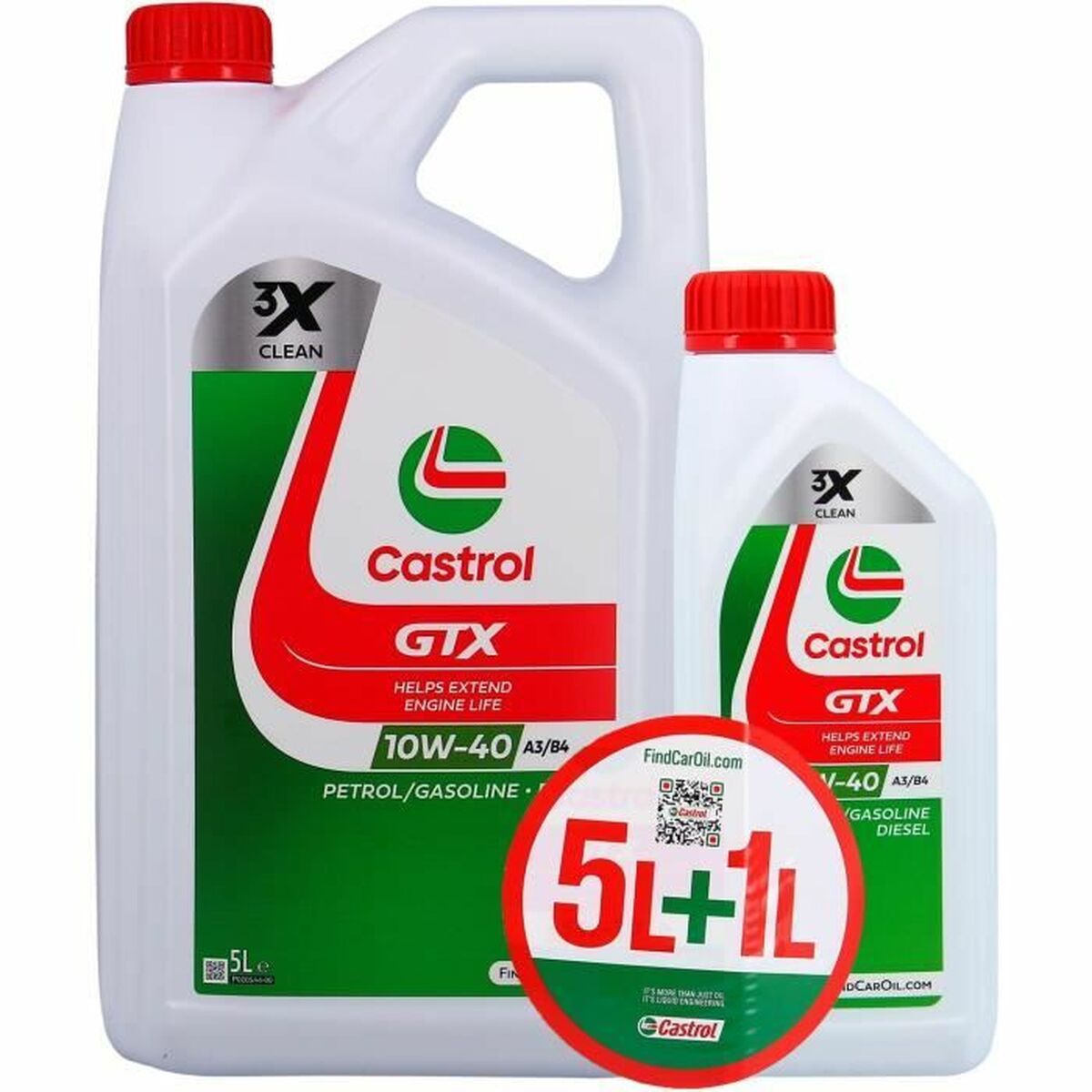 Motorolie Castrol GTX 10W40 A3/B4 6L